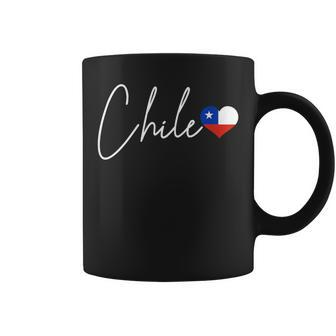 Chile Heart Pride Chilean Flag Coffee Mug - Monsterry AU