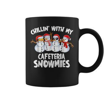 Chillin' With My Cafeteria Snowmies Christmas Lunch Lady Coffee Mug - Thegiftio UK