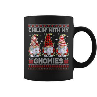 Chillin With My Gnomies Ugly Christmas Sweaters Pajama Xmas Coffee Mug | Mazezy