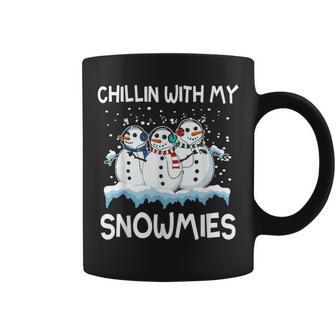 Chillin With My Snowmies Ugly Christmas Sweater Style Coffee Mug - Monsterry CA