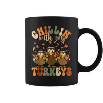 Chillin With My Turkeys Matching Family Thanksgiving Turkey Coffee Mug - Thegiftio UK