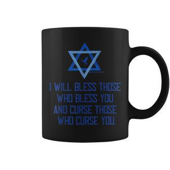 Christian Bible Genesis 123 Bless Israel Love Peace Support Coffee Mug | Mazezy