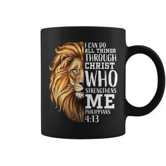 Christian Bible Verse Sayings Religious Gifts Him Lion Judah Coffee Mug | Mazezy