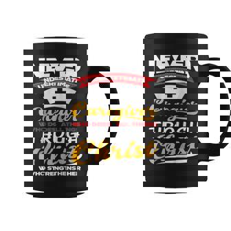 Christian Christ Never Underestimate A Caregiver Coffee Mug - Seseable