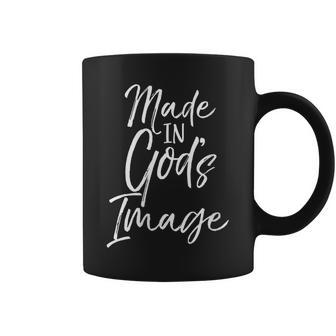 Christian Creation Quote Bible Verse Made In God's Image Coffee Mug | Mazezy
