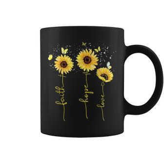 Christian For Women Sunflower Faith Hope Love Coffee Mug | Mazezy