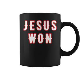 Christianity Religion Jesus Outfits Jesus Won Texas Coffee Mug - Monsterry UK