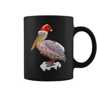 Christmas Bird Pelican Santa Hat Costume Bird Lover Coffee Mug | Mazezy