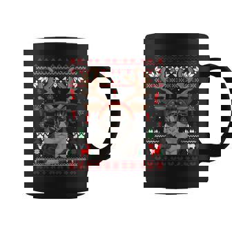 Christmas Cat Reindeer Ugly Christmas Sweater Coffee Mug | Mazezy