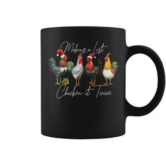 Christmas Chicken Lover Xmas Santa Hat Farm Coffee Mug - Thegiftio UK