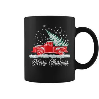 Christmas Classic Old Red Truck Vintage Pick Up Xmas Tree Coffee Mug | Mazezy