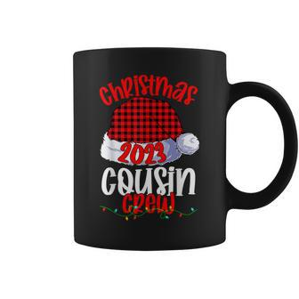 Christmas Cousin Crew Red Plaid Matching Pajama Coffee Mug | Mazezy