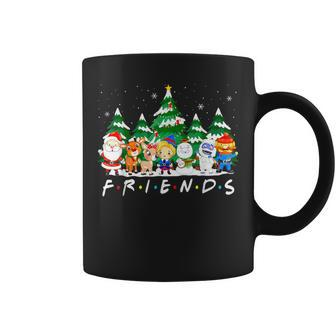 Christmas Friends Santa Rudolph Snowman Xmas Family Pajamas Coffee Mug - Thegiftio UK