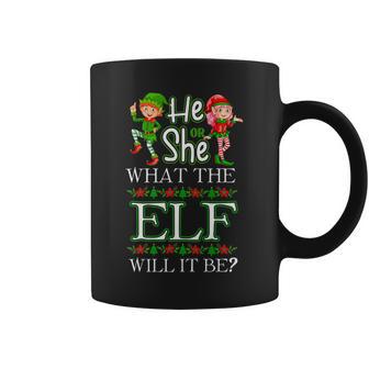 Christmas Gender Reveal He Or She What The Elf Will It Be Coffee Mug - Monsterry