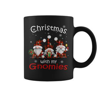 Christmas With My Gnomies Buffalo Red Plaid Gnome For Family Coffee Mug - Thegiftio UK