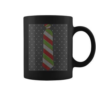 Christmas Holidays Knit Effect Ugly Sweater Funny Tie Coffee Mug | Mazezy