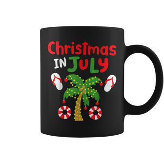 Christmas In July Funny Summer Xmas Men Women Kids Summer Funny Gifts Coffee Mug | Mazezy CA