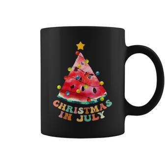 Christmas In July Watermelon Funny Summer Vacation Vacation Funny Gifts Coffee Mug | Mazezy