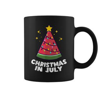 Christmas In July Watermelon Summer Xmas Tree Cute Coffee Mug - Seseable