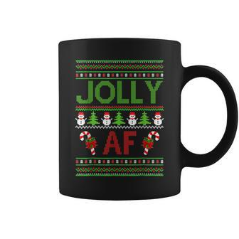 Christmas Jolly Af Ugly Sweater Xmas For Vacation Coffee Mug | Mazezy