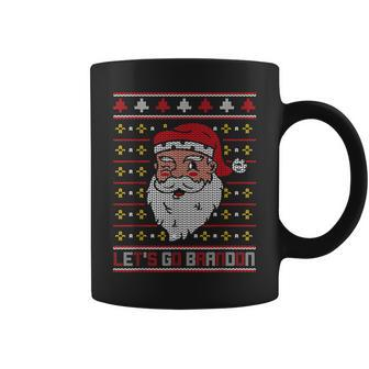 Christmas Let's Go Brandon Santa Claus Ugly Sweater Coffee Mug | Mazezy