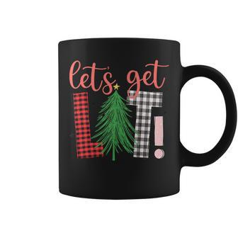 Christmas Let's Get Lit Festive Alcohol Coffee Mug | Mazezy