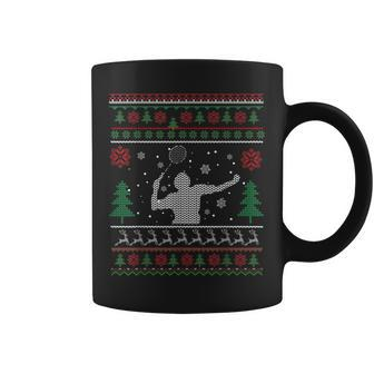 This Is My Christmas Pajama Badminton Ugly Sweater Coffee Mug - Seseable