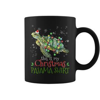 This Is My Christmas Pajama Sea Turtle Christmas Coffee Mug - Seseable