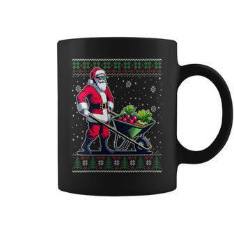 Christmas Santa Gardening Ugly Christmas Sweater Coffee Mug - Monsterry