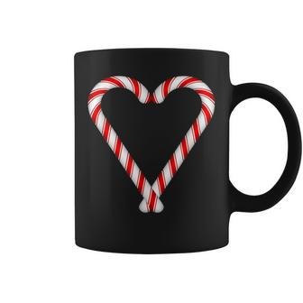 Christmas Sweets Candy Canes Heart Coffee Mug - Seseable