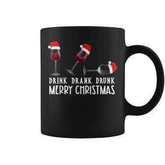 Christmas Wine Party Drink Drank Drunk Wine Glass Coffee Mug | Mazezy
