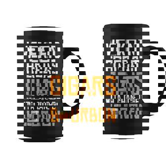 Cigar And Bourbon Lovers Weekend Forecast T Coffee Mug | Seseable CA