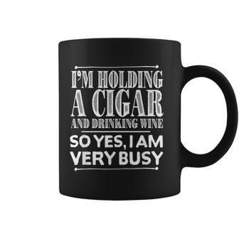 Cigar For & Wine And Cigar Coffee Mug - Seseable