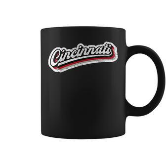 Cincinnati Baseball Throwback – Classic Retro Vintage Coffee Mug | Mazezy