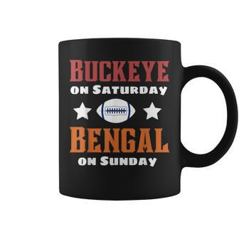 Cincinnati Ohio Funny Buckeye On Saturday Bengal On Sunday Coffee Mug | Mazezy