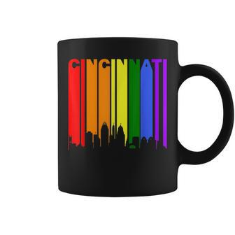 Cincinnati Ohio Lgbtq Gay Pride Rainbow Skyline Coffee Mug | Mazezy