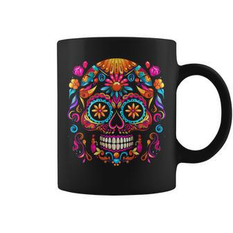Cinco De Mayo Sugar Skull Dia De Los Muertos Day Of Dead Coffee Mug | Mazezy UK