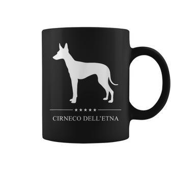 Cirneco Dell'etna Dog White Silhouette Coffee Mug | Mazezy