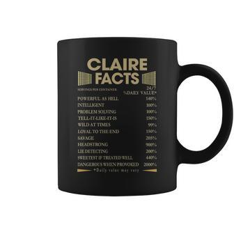 Claire Name Gift Claire Facts Coffee Mug - Seseable