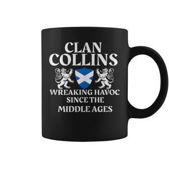 Clan Collins Scottish Family Kilt Tartan Lion Name Collins Funny Gifts Coffee Mug | Mazezy