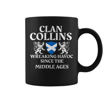 Clan Collins Scottish Family Kilt Tartan Lion Name Gift For Womens Coffee Mug | Mazezy