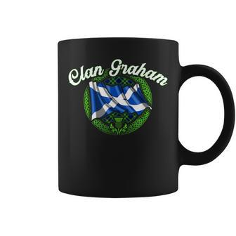 Clan Graham Tartan Scottish Last Name Scotland Flag Funny Last Name Designs Funny Gifts Coffee Mug | Mazezy