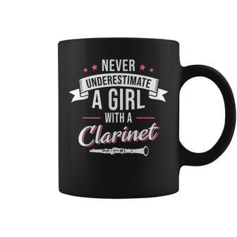 Clarinetist Never Underestimate A Girl With A Clarinet Coffee Mug | Mazezy