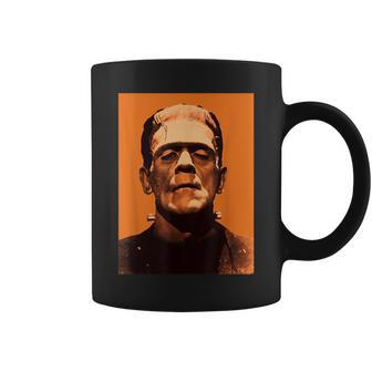 Classic Halloween Monster Frankenstein Vintage Horror Orange Coffee Mug - Monsterry DE