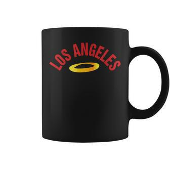 Classic Los Angeles RedYellow Cool La Los Angeles Locals Coffee Mug | Mazezy