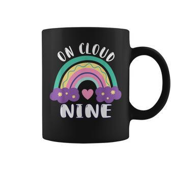 On Cloud Nine Rainbow Happy 9Th Birthday 9 Years Old Coffee Mug - Thegiftio UK