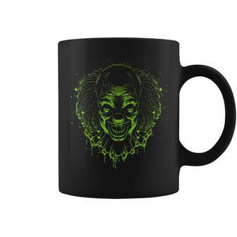 Clown Head Grim Reaper Man Or Woman Halloween Coffee Mug | Mazezy