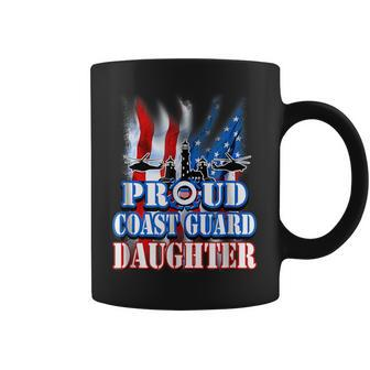 Coast Guard Daughter Usa Flag Military Women Funny Gifts For Daughter Coffee Mug | Mazezy