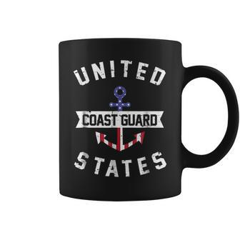 Coast Guard United States T Anchor American Flag Anchor Funny Gifts Coffee Mug | Mazezy