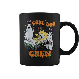Code Boo Crew Ghost Nurse Halloween Costume Nursing Coffee Mug | Mazezy